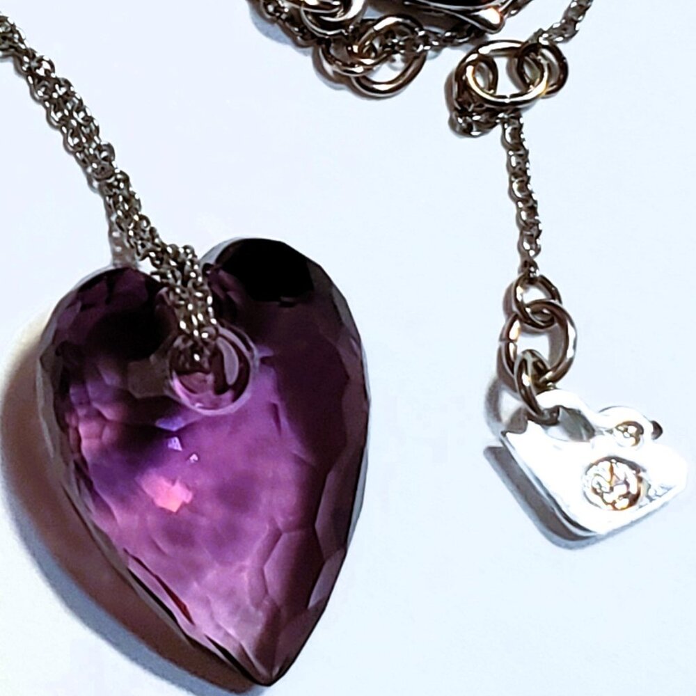 Swarovski Nectar Series – Lilac Mini "Puffed” Crystal Heart Necklace | NWOT